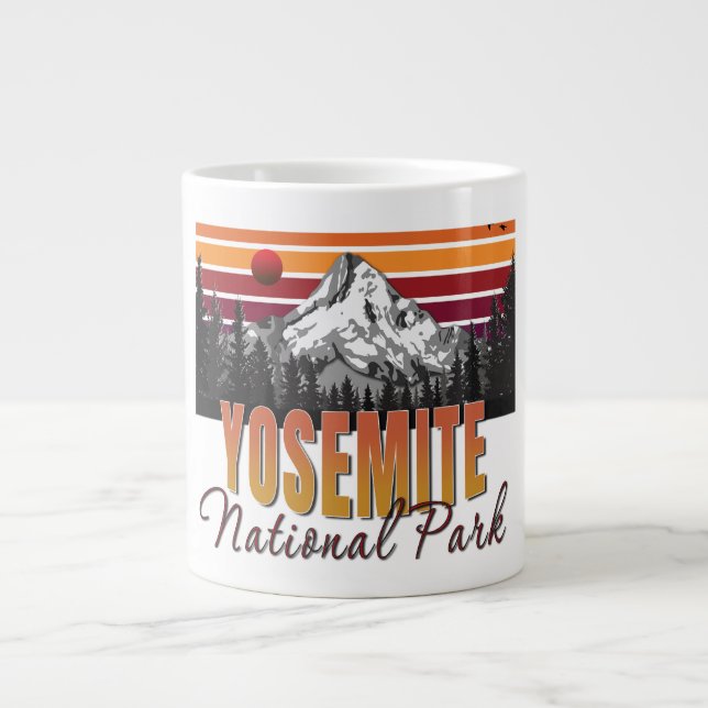 Caneca De Café Grande Parque Nacional Yosemite (Frente)