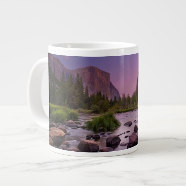 Caneca De Café Grande Parque Nacional Yosemite em Dusk (Frente Esquerda)