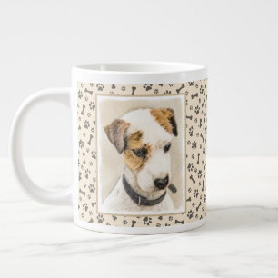 Caneca De Café Grande Parson Jack Russell Terrier Painting - Dog Art