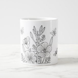 Caneca De Café Grande Partridge Pea - Chamaecrista fasciculata - Nativo