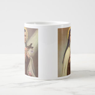 Caneca De Café Grande Páscoa Religiosa Antiga, Freira com Cruz