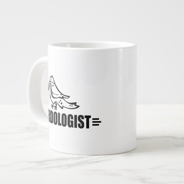 Caneca De Café Grande Passaro Engraçado (Frente Esquerda)