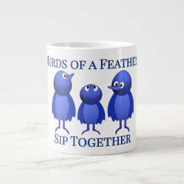 Caneca De Café Grande Pássaros de uma Pena Juntos