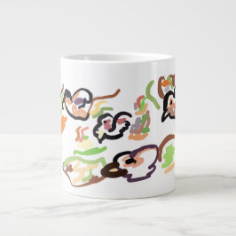 Caneca De Café Grande Pássaros e outono