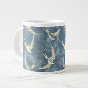 Caneca De Café Grande Pássaros em Voo
