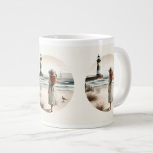 Caneca De Café Grande Passeio pelo Farol à Beira-Mar