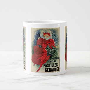 Caneca De Café Grande Pastilhas Antigas Art Nouveau Geraudel para Tosse