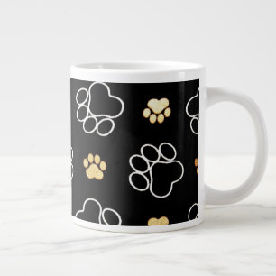 Caneca De Café Grande Pata de café impressa