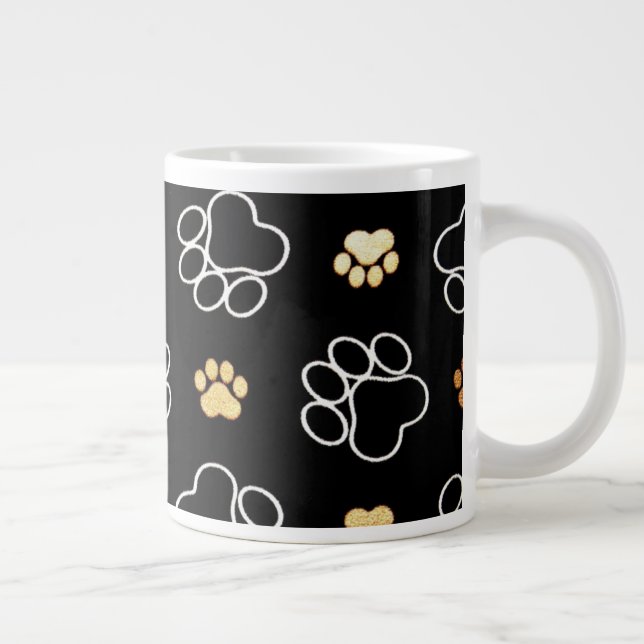 Caneca De Café Grande Pata de café impressa (Direita)