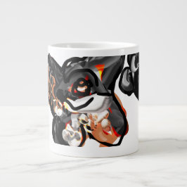Caneca De Café Grande Pata de lobo no ar