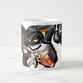 Caneca De Café Grande Pata de lobo no ar