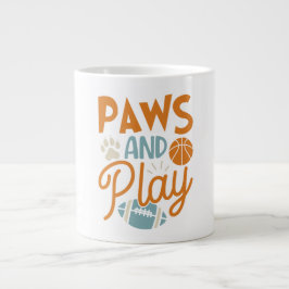 Caneca De Café Grande Patas E Esportes Divertidos