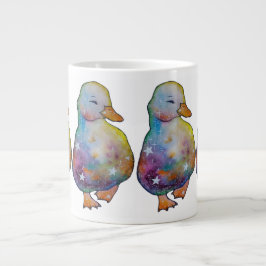 Caneca De Café Grande Pato chamado Arco-íris