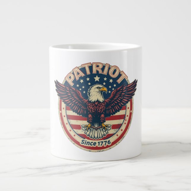 Caneca De Café Grande Patriot desde 1776 (Frente)