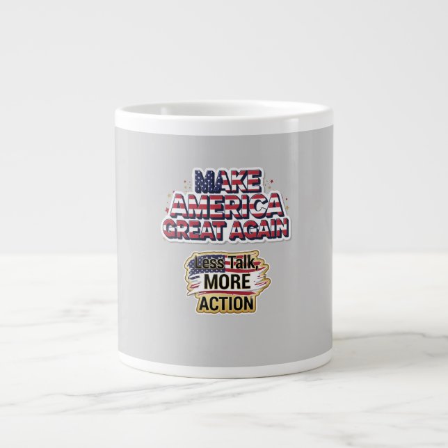 Caneca De Café Grande Patriotic Peace Decal (Frente)
