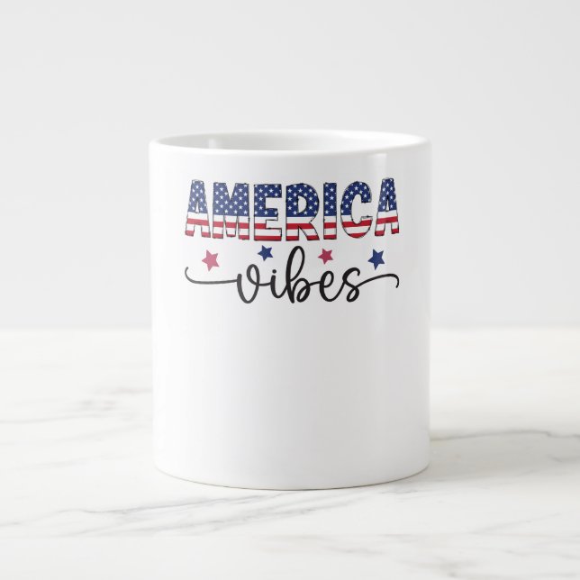 Caneca De Café Grande patriotic shirt america shirt 4th of july  (Frente)