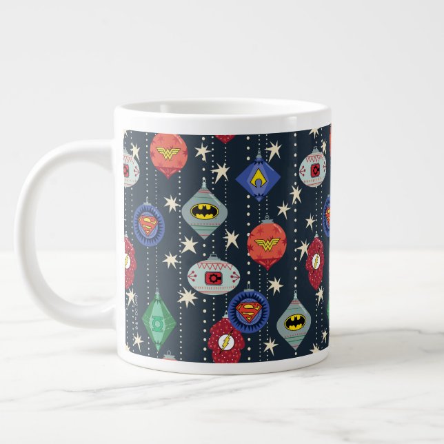 Caneca De Café Grande Patterno Bauble da Liga da Justiça (Esquerda)