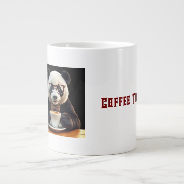 Caneca De Café Grande Pausa para Café do Panda (Frente)