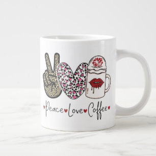 Caneca De Café Grande Paz Amor Café