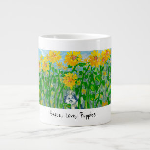 Caneca De Café Grande Paz, Amor, Puppies Mug