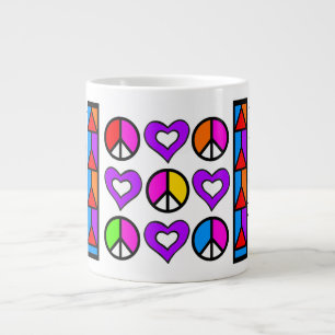 Caneca De Café Grande Paz e Amor Jumbo Mug