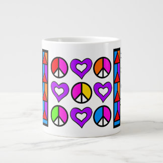 Caneca De Café Grande Paz e Amor Jumbo Mug