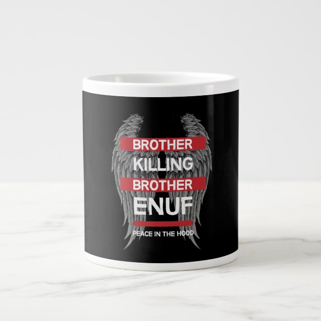 Caneca De Café Grande Paz No Capuz | Fim da violência contra as armas |  (Frente)