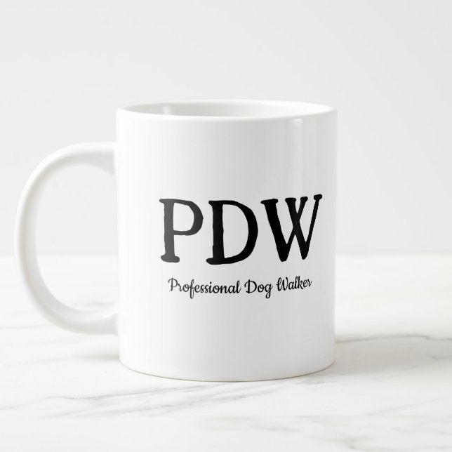 Caneca De Café Grande “PDW Passador Profissional de Cães” Presente Diver (Esquerda)
