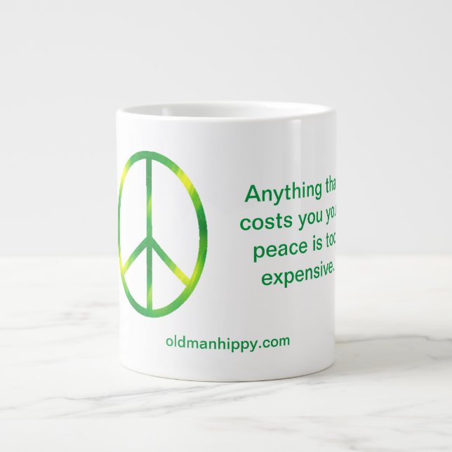 Caneca De Café Grande Peace Mug (Frente)
