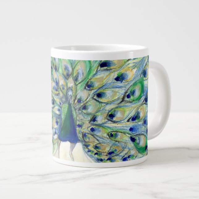 Caneca De Café Grande Peacock em San Diego 2 2013 (Frente Esquerda)