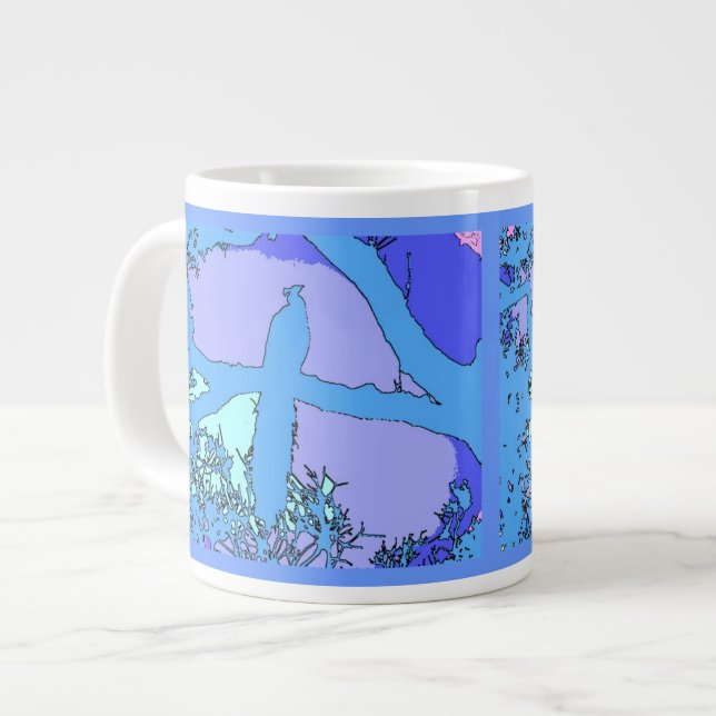 Caneca De Café Grande Peacock Jumbo Mug (Frente Esquerda)