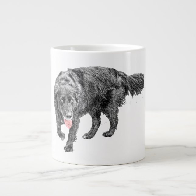 Caneca De Café Grande Peça Repetitiva no Ar do outono (Frente)