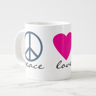 Caneca De Café Grande Peças de Amor pela Paz