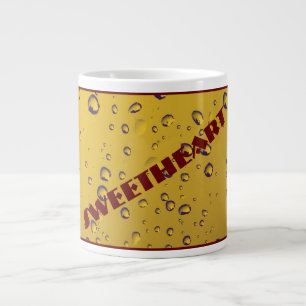 CANECA DE CAFÉ GRANDE PEDAÇOS DE CHUVA MODERNA MODERNA AMARELO-AMARELO E