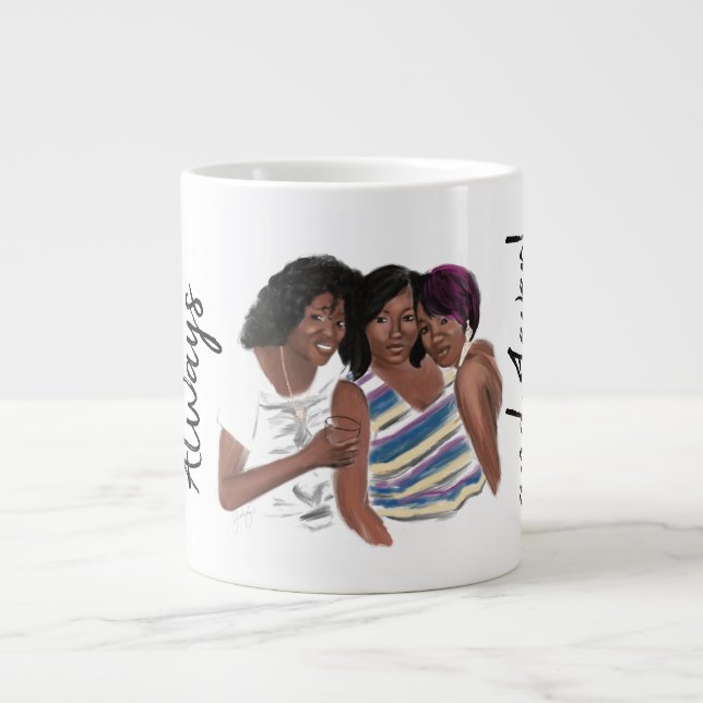 Caneca De Café Grande Pedido Personalizado Sempre e 4sempre (Frente)