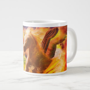 CANECA DE CAFÉ GRANDE PEGASUS HORSE DESTRÓI O KRAKEN