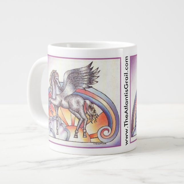 Caneca De Café Grande Pegasus Jumbo Mug Quântico (Frente Esquerda)