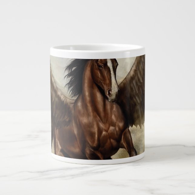 Caneca De Café Grande Pegasus na asa (Frente)