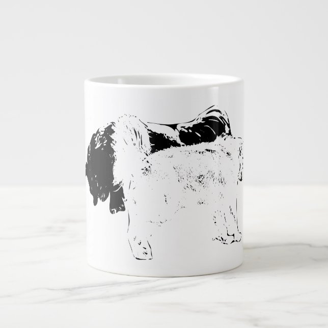 Caneca De Café Grande Peixes-Crepúsculo, lado a lado (Frente)