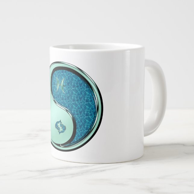 Caneca De Café Grande Peixes o Peixe (Frente Esquerda)