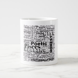 Caneca De Café Grande Peixes Zodiac Word Cloud Inspiration