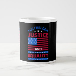 Caneca De Café Grande Pela Liberdade, Justiça e Igualdade