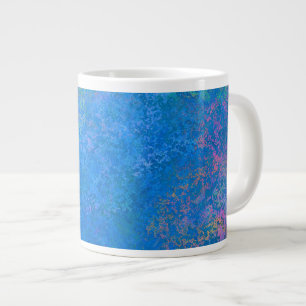 Caneca De Café Grande Pelas Tinta de Álcool do Mar, Corante de Abstrato