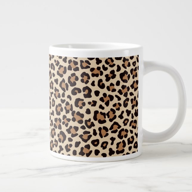 Caneca De Café Grande Pele-Pele-Leopardo Padrão (Direita)