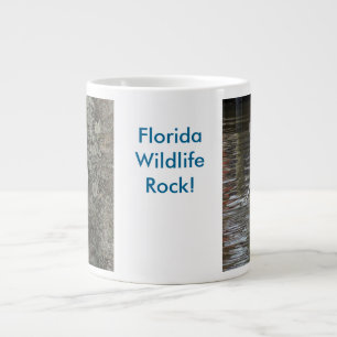 Caneca De Café Grande Pelican Squirrel Florida Wildlife Rocks Mug