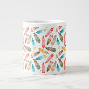 Caneca De Café Grande Penas de cores