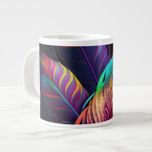 Caneca De Café Grande Penas Psicodélicas dos Anos 70 e 60 