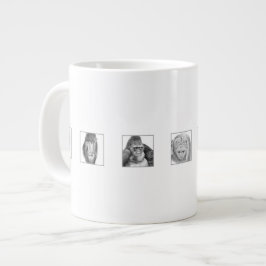 Caneca De Café Grande Pencil Animal Collection Mug - Monkeys