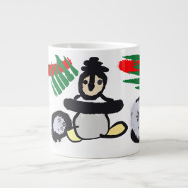 Caneca De Café Grande Penguin rock Christmas 