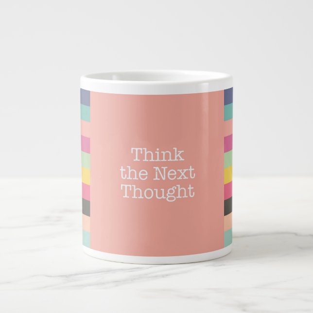 Caneca De Café Grande Pense no próximo Jumbo Mug (Frente)